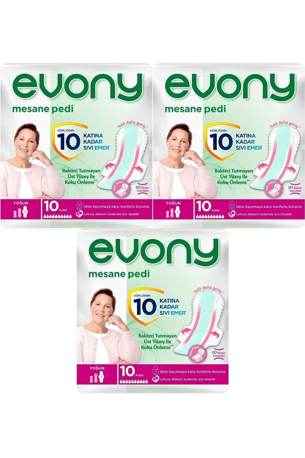 Evony Günlük Mesane Pedi Yoğun 30 Adet (3Pk*10)