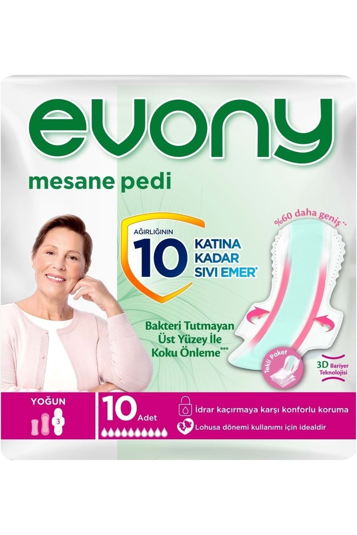 Evony Günlük Mesane Pedi Yoğun 90 Adet (9Pk*10)
