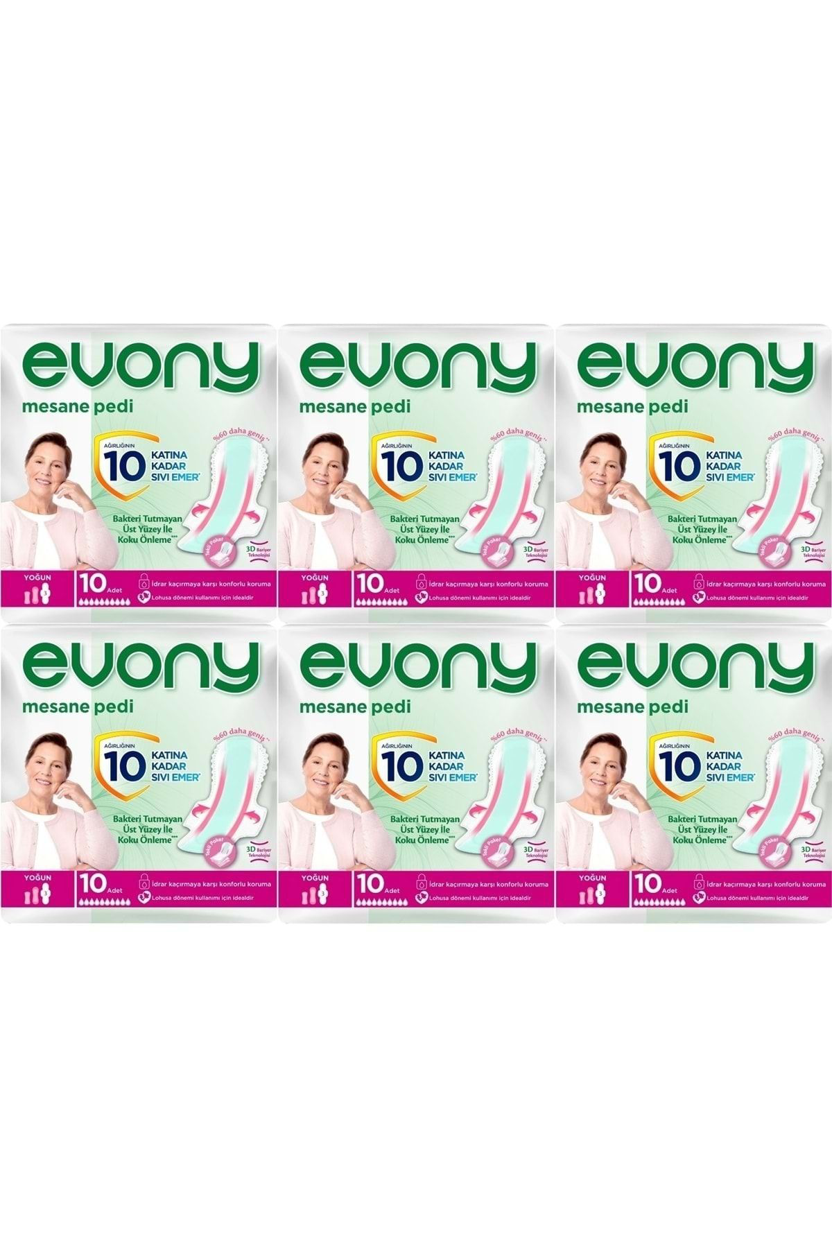 Evony Günlük Mesane Pedi Yoğun 60 Adet (6Pk*10)
