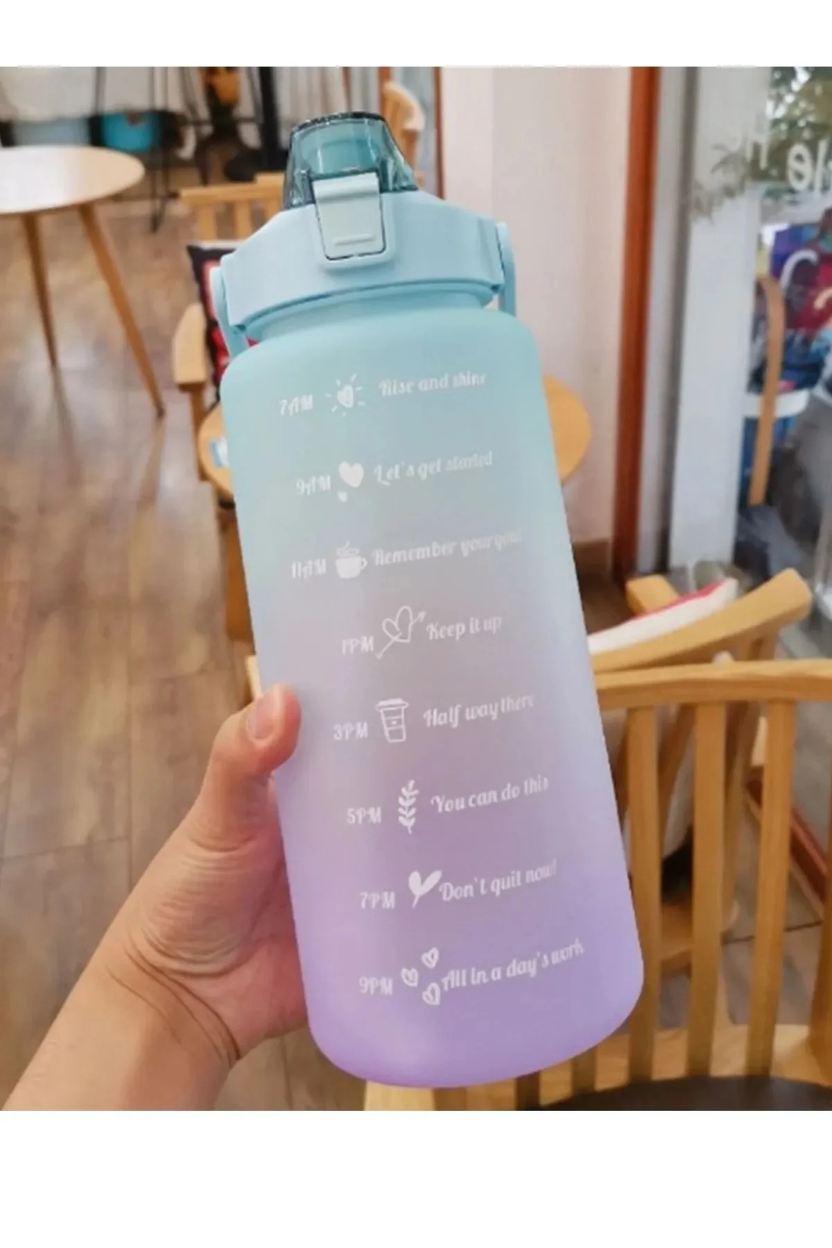 Günlük Motivasyon Su Matarası 2 Litre Günlük Motivasyon Su Matarası 2 Litre - Görsel 2