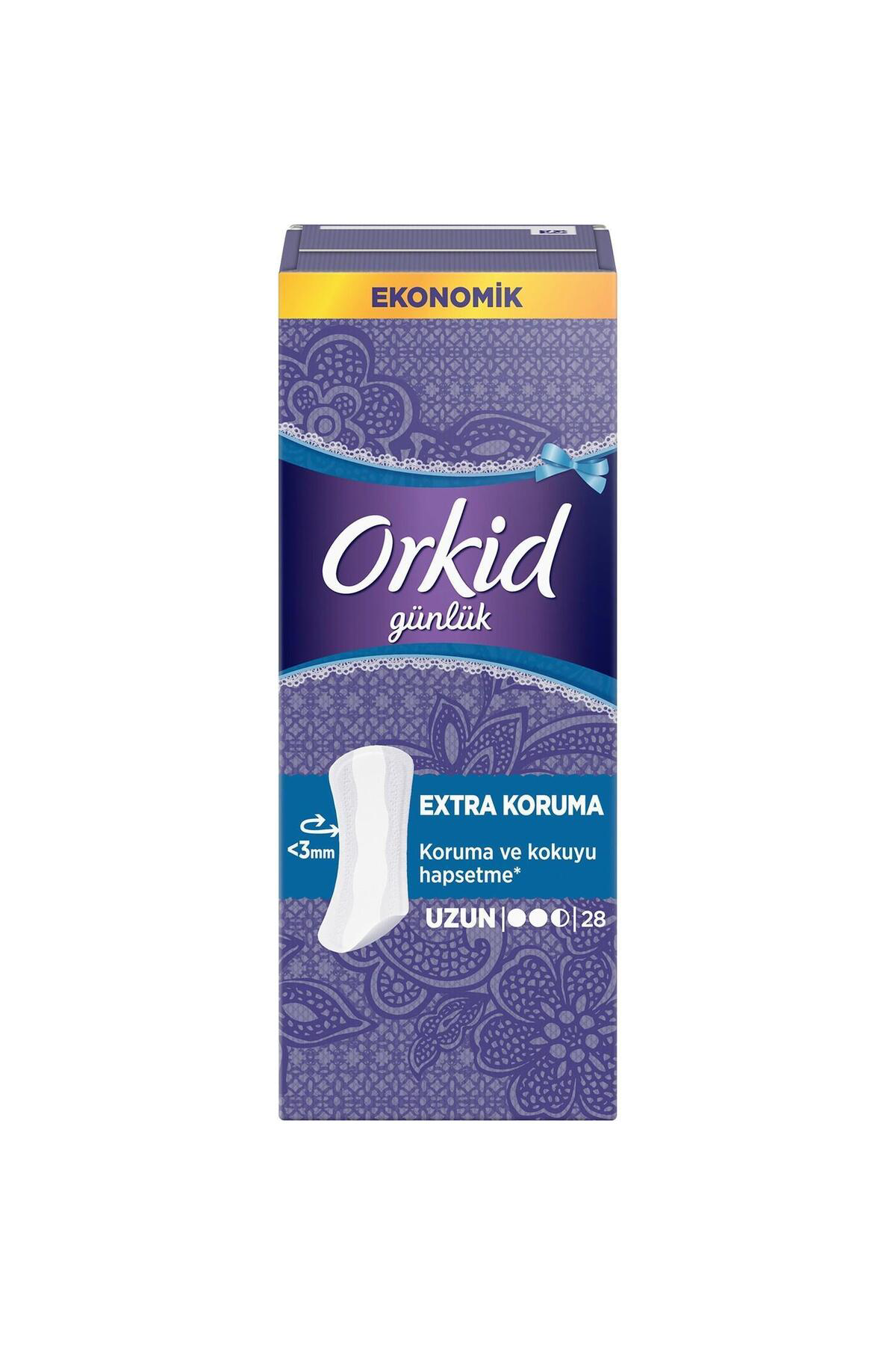 Orkid Günlük Ped Uzun 28 Li Mor Paket