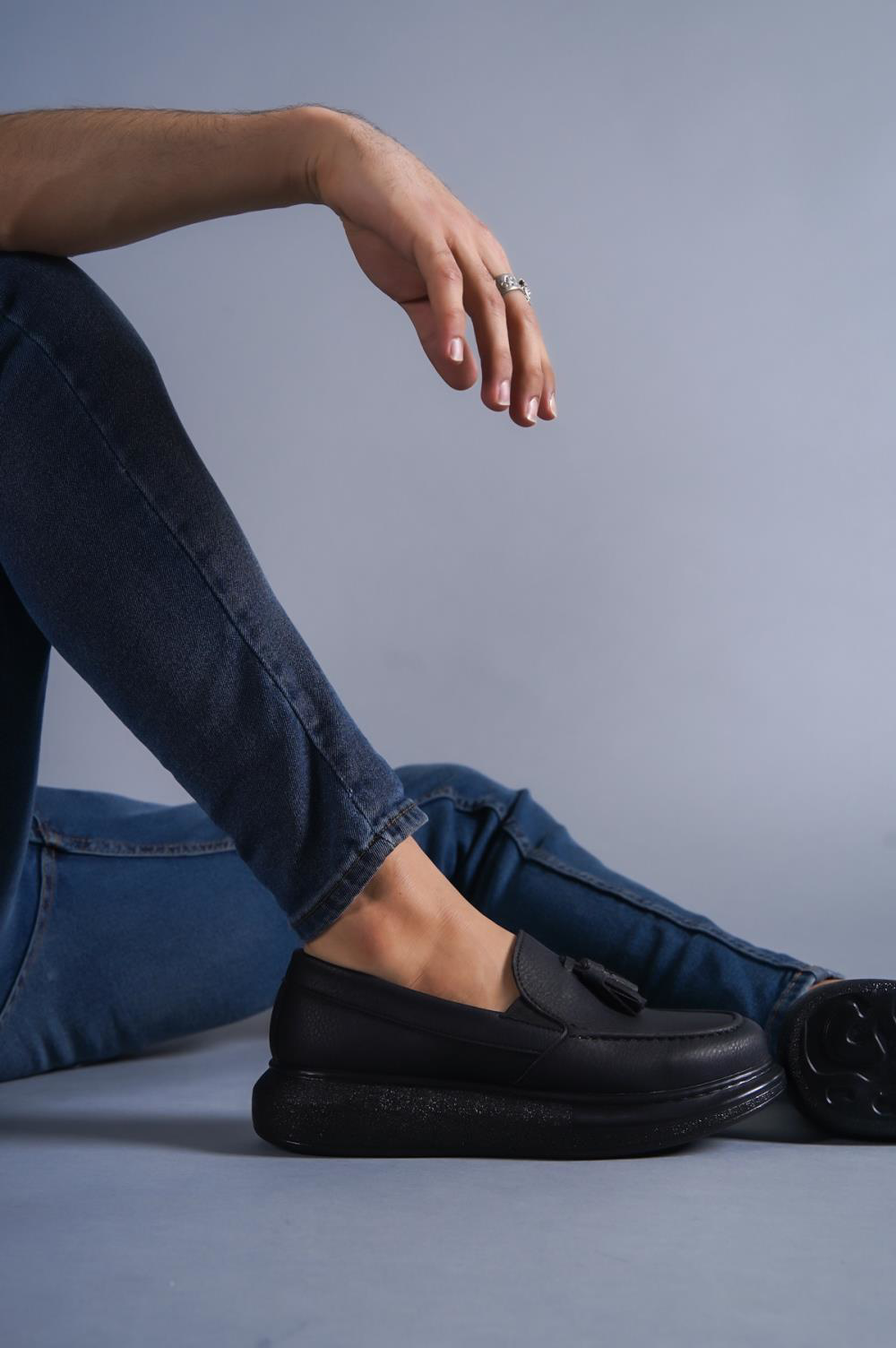 Günlük Spor Klasik Ayakkabı 818 Siyah (Siyah Taban)