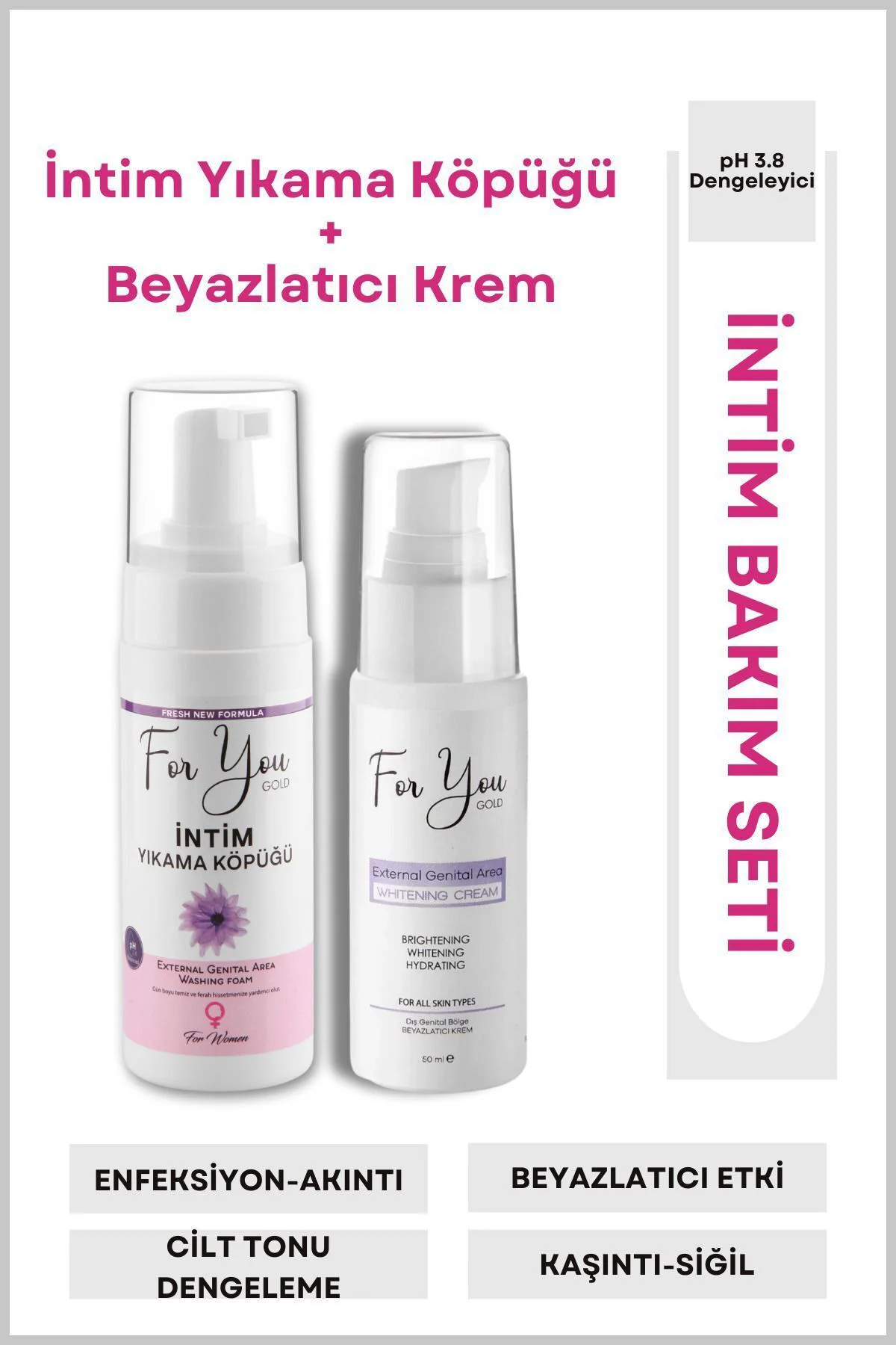 Günlük Yıkama Genital Bölge Temizleyici Köpük & Genital Beyazlatı