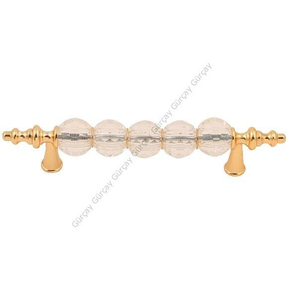 Gürçay İğne Ayak Kristal Kulp 96mm Altın (2 Adet)