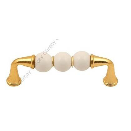 Gürçay İris Porselen Kulp 96Mm Altın Gürçay İris Porselen Kulp 96Mm Altın