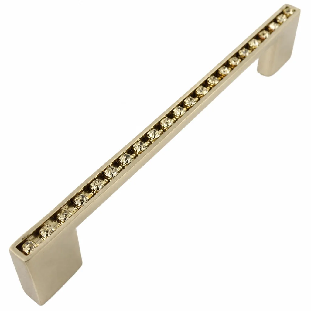 Gürcay Sıralı Taşlı Lama Kulp 96mm İnoks (2 Adet)