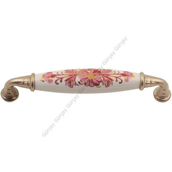Gürçay Sude Porselen Kulp Saten Pembe Çiçekli 128mm (2 Adet) Gürçay Sude Porselen Kulp Saten Pembe Çiçekli 128mm (2 Adet)