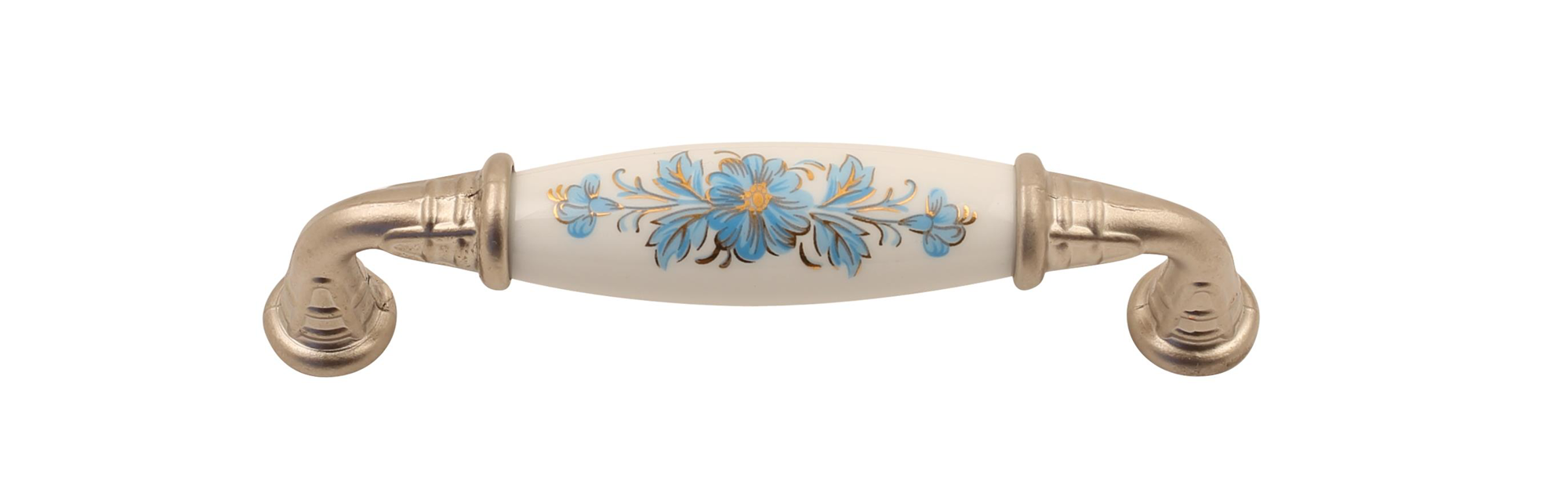 Gürçay Sude Porselen Kulp Saten Mavi Çiçekli 96mm (2 Adet)