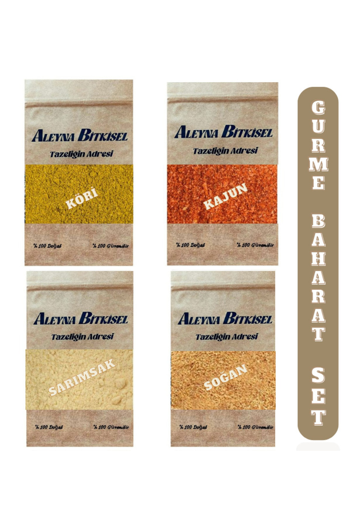 Gurme Baharat Set Köri Kajun Sarımsak Soğan