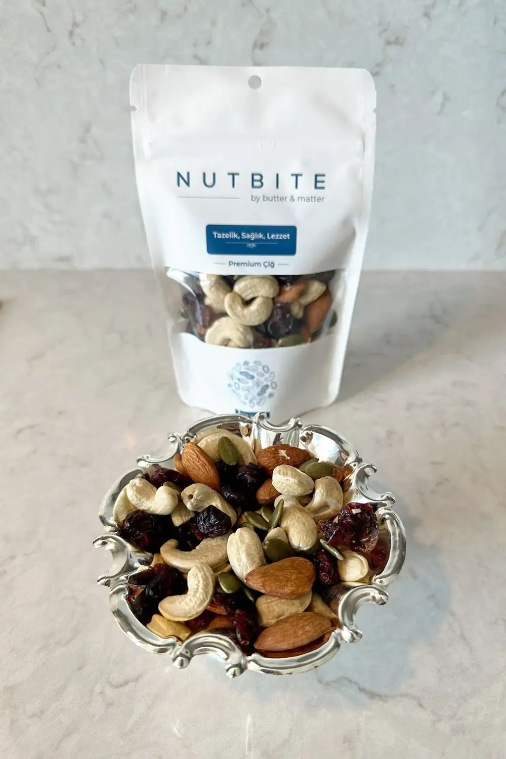 Gurme Mix 100gr - %100 Doğal - Çiğ Kaju, Turna Yemişi, Çiğ Badem,