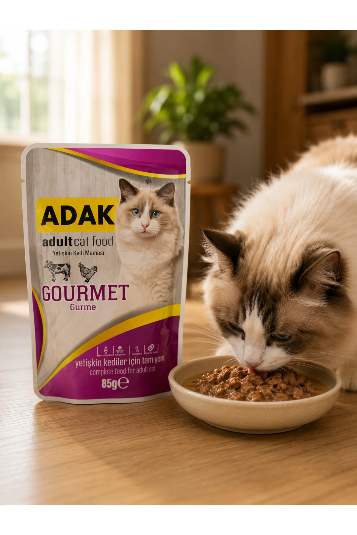 Gurme Yetişkin Kedi Yaş Maması Pouch 85 gr x 24 Adet