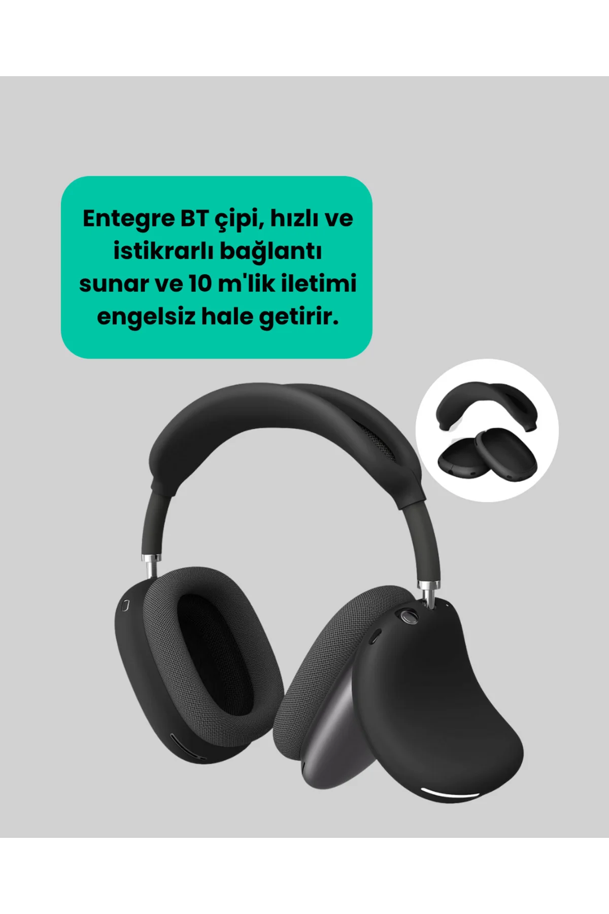 Gürültü Azaltmalı Bluetooth Kulaklık | 5 Saat Kesintisiz Müzik - 