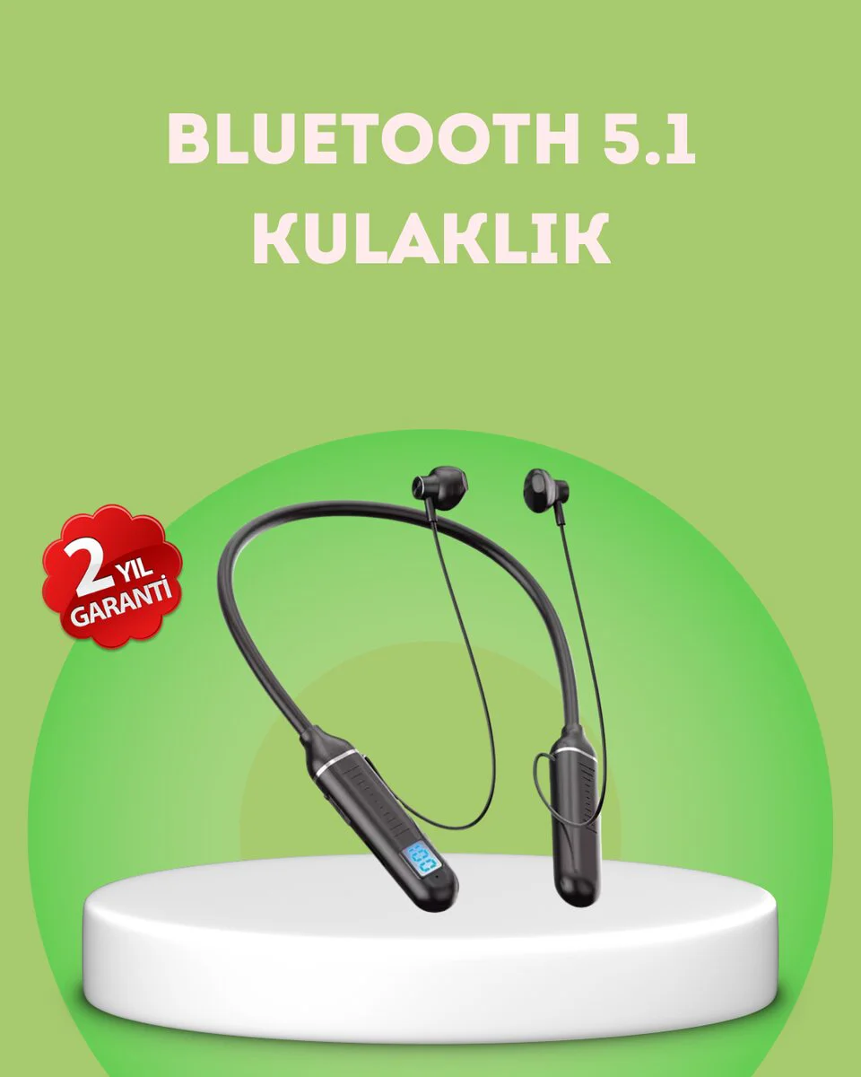 Gürültü Azaltmalı Mikrofonlu Kablosuz Bluetooth Kulaklık - Bluetooth 5.1, 100 Saat Pil Ömrü