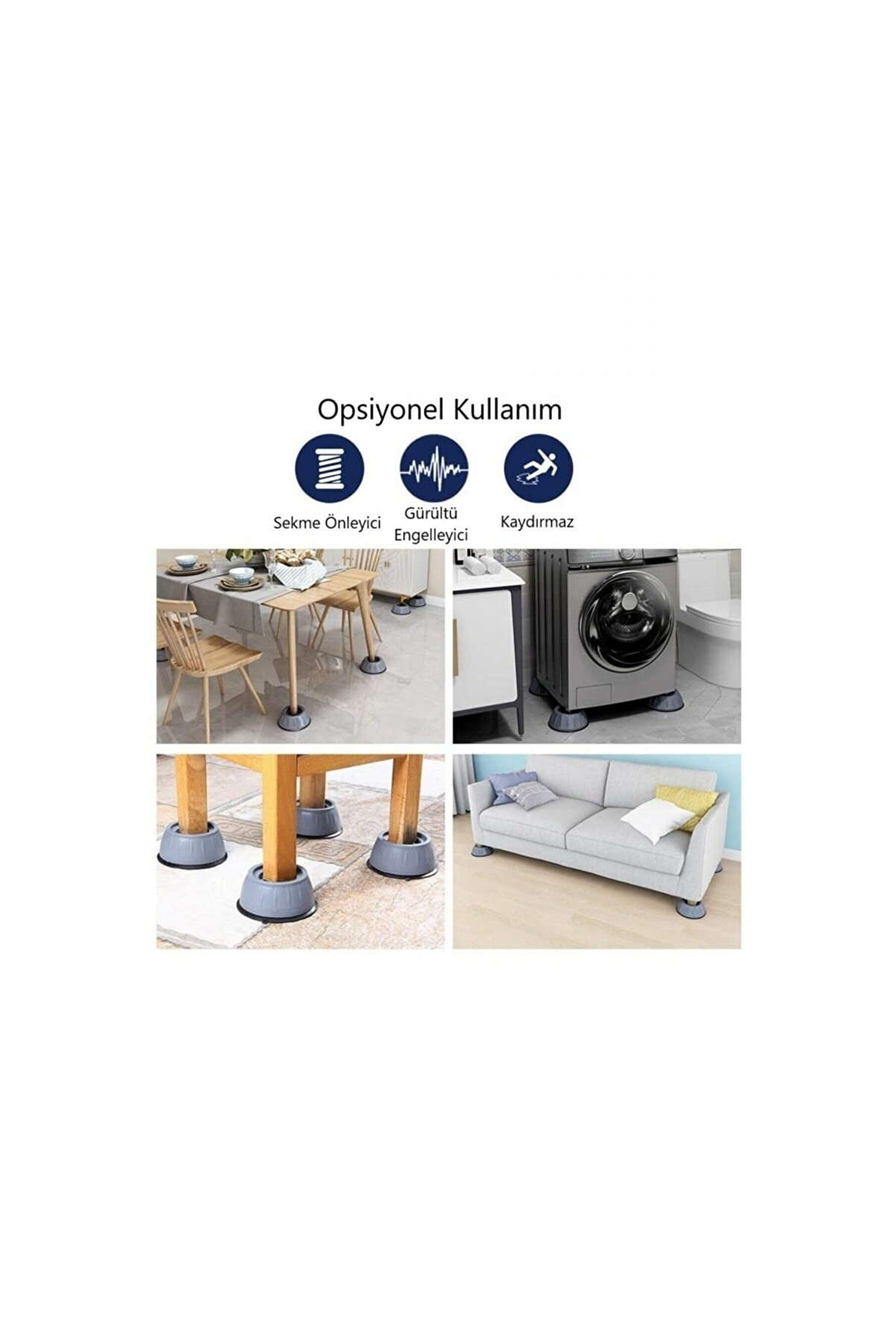 Just Cheap Store Gürültü Engelleyici Ve Kaymaz Titreşim Önleyici Kauçuk Ayak Pedle