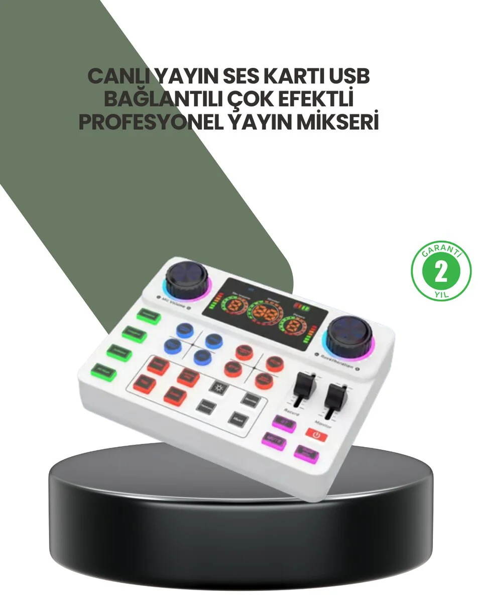 Gürültü Engelleme Ses Kartı - Podcast, Karaoke ve Sosyal Medya Yayınları İçin Profesyonel Çözüm