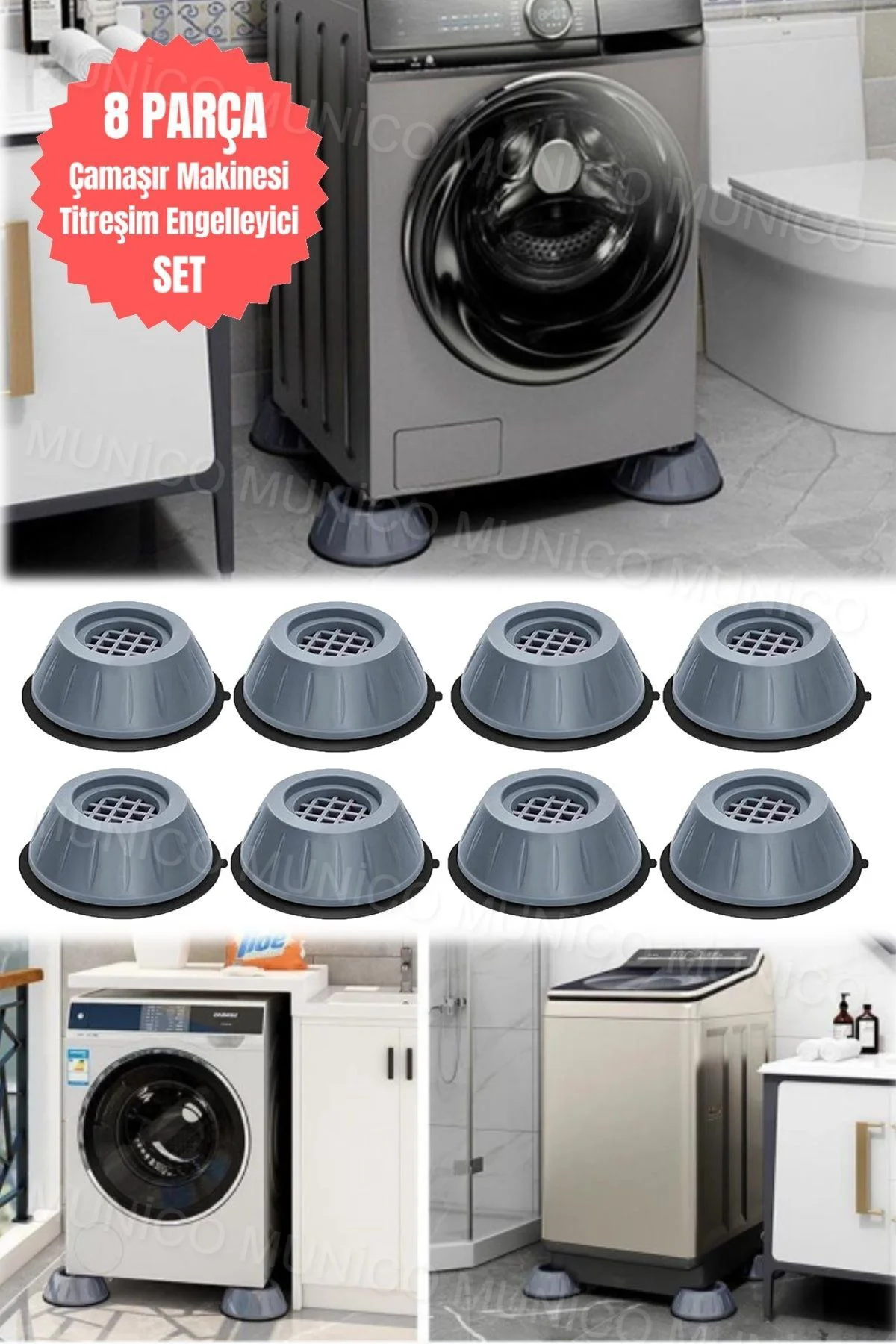 Gürültü Engelleyici Çamaşır Makinesi Ayak Pedleri Sağlam Çamaşır 