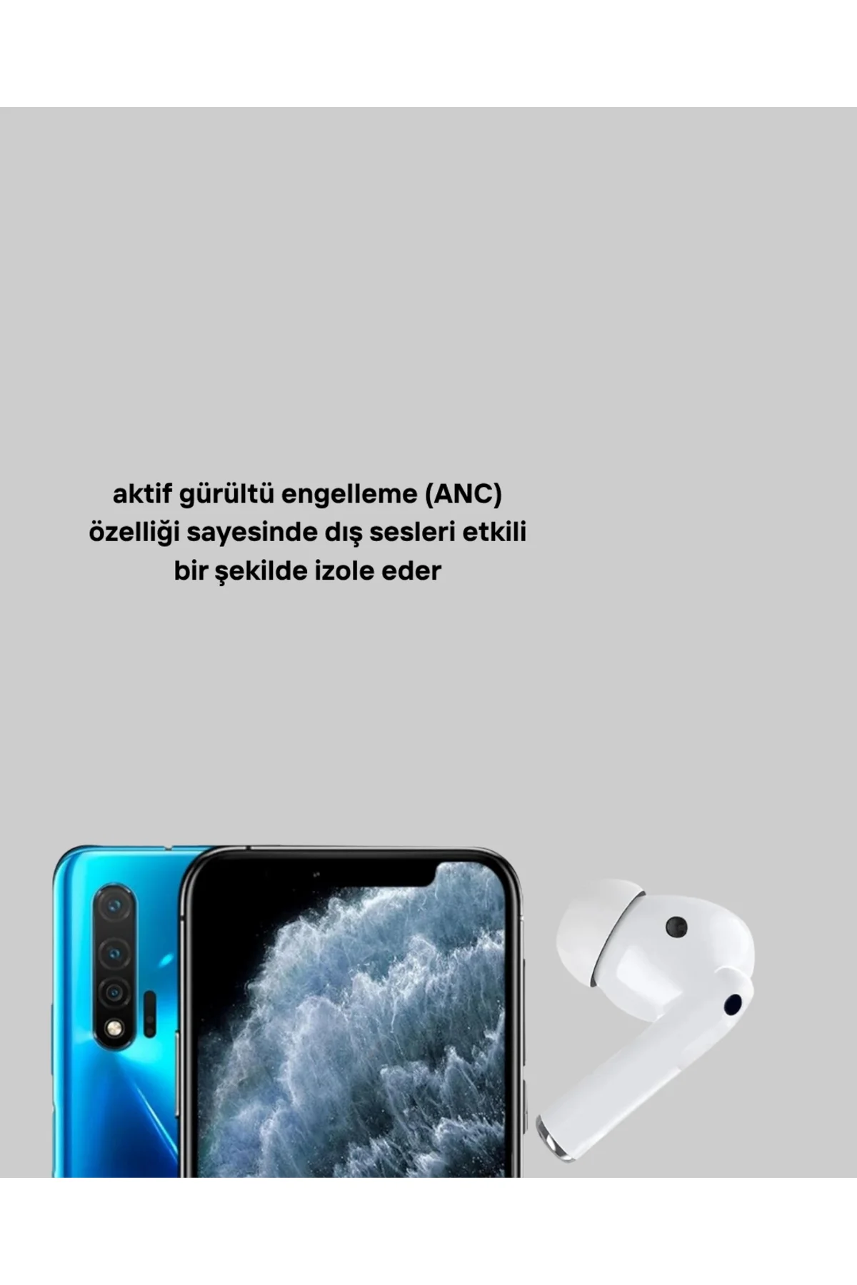 Gürültü Engelleyici Bluetooth Kulaklık – Hızlı Şarj, Derin Bas, Ş