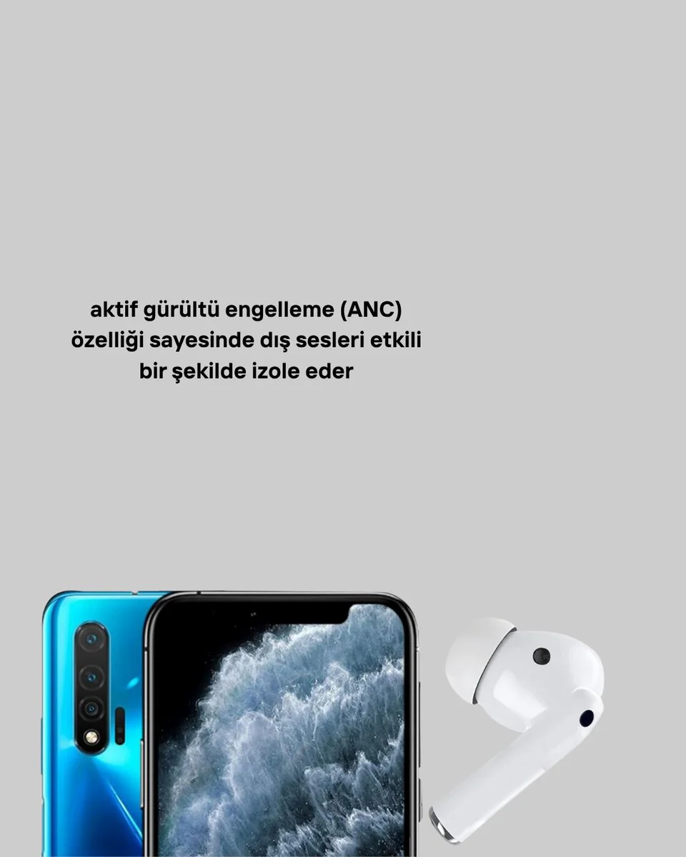 Gürültü Engelleyici Bluetooth Kulaklık - Hızlı Şarj, Derin Bas, Şık Tasarım