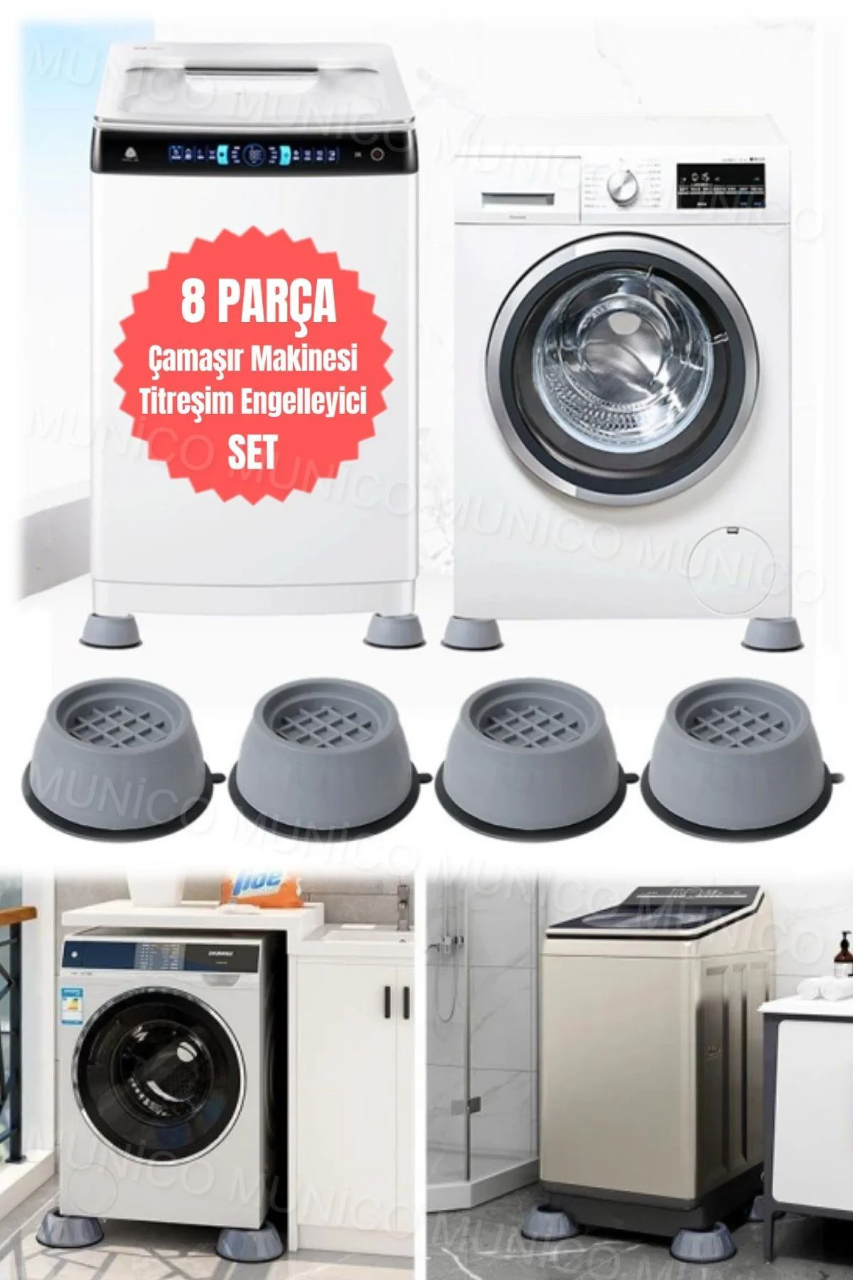 Gürültü Engelleyici Çamaşır Makinesi Ayak Pedleri Sağlam Çamaşır 