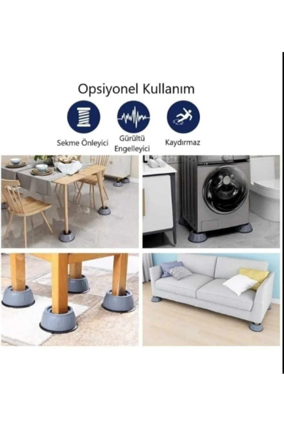 Gürültü Engelleyici Ve Kaymaz Titreşim Önleyici Kauçuk Ayak Pedle