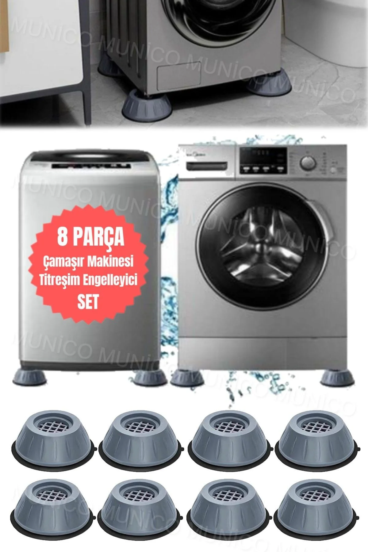 Gürültü Engelleyici Çamaşır Makinesi Ayak Pedleri Sağlam Çamaşır 