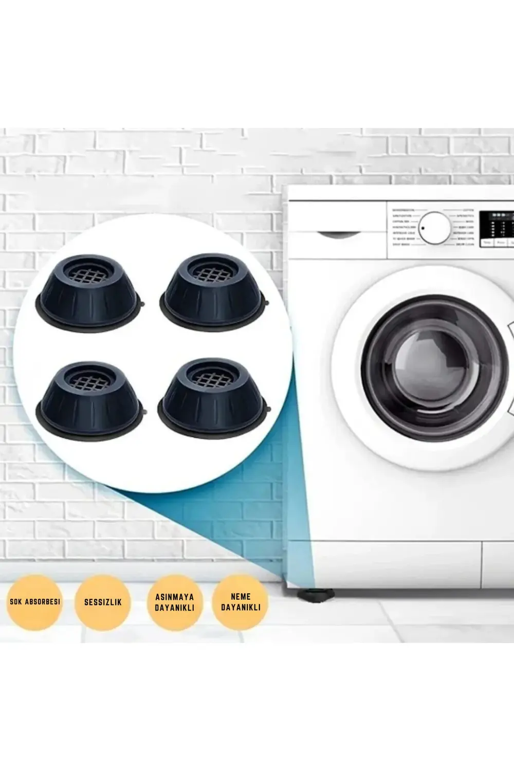 Gürültü Engelleyici Ve Kaymaz Titreşim Önleyici Kauçuk Ayak Pedle