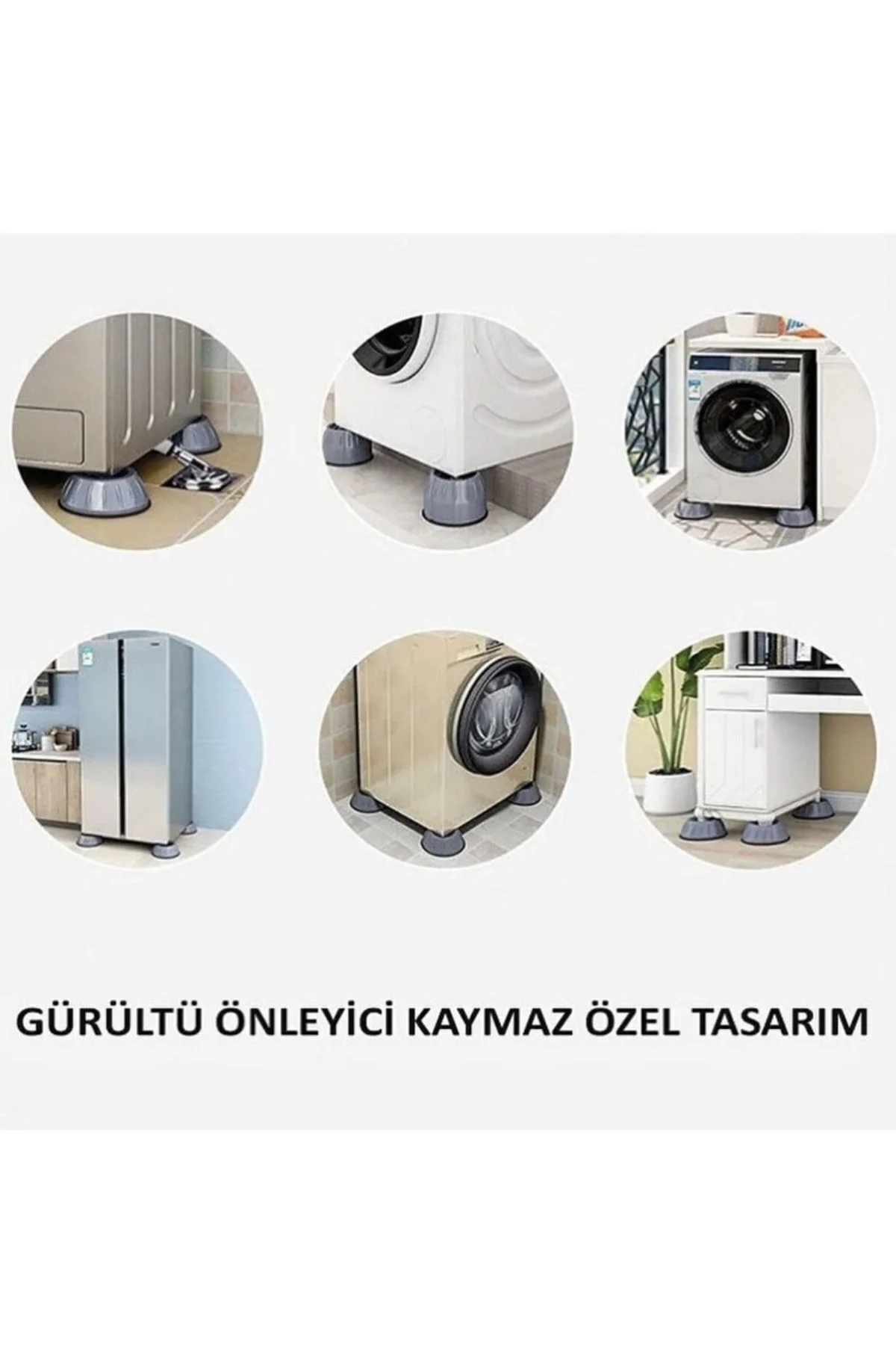 Gürültü Ve Titreşim Engelleyici Kaymaz Kauçuk Çamaşır Bulaşık Mak