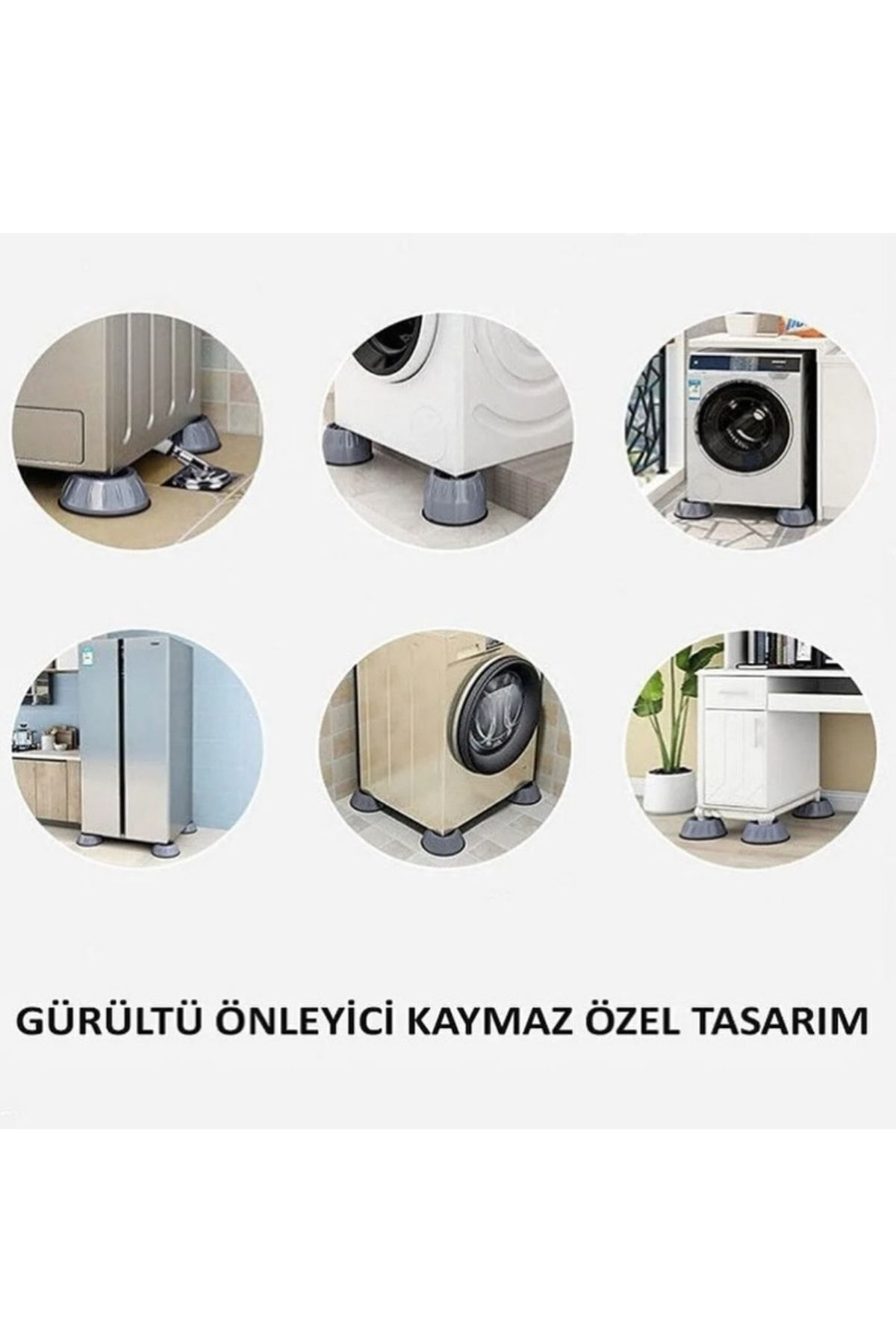 Gürültü Ve Titreşim Engelleyici Kaymaz Kauçuk Çamaşır Bulaşık Mak