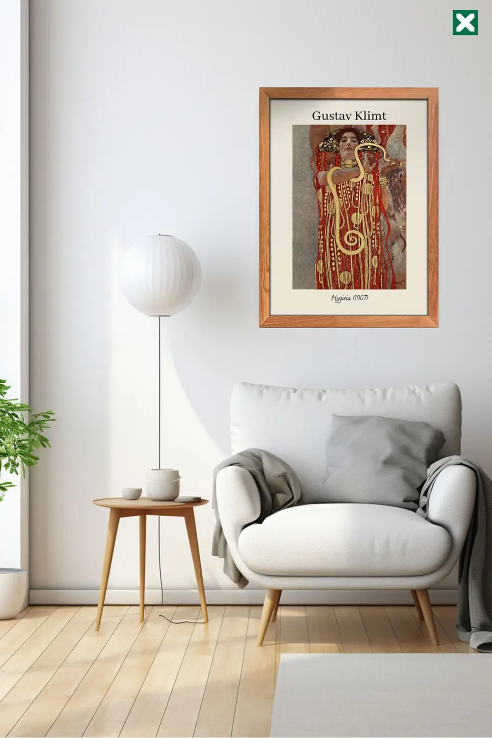 Gustav Klimt 3' lü Set, Çerçeve Görünümlü Modern Mdf Tablo