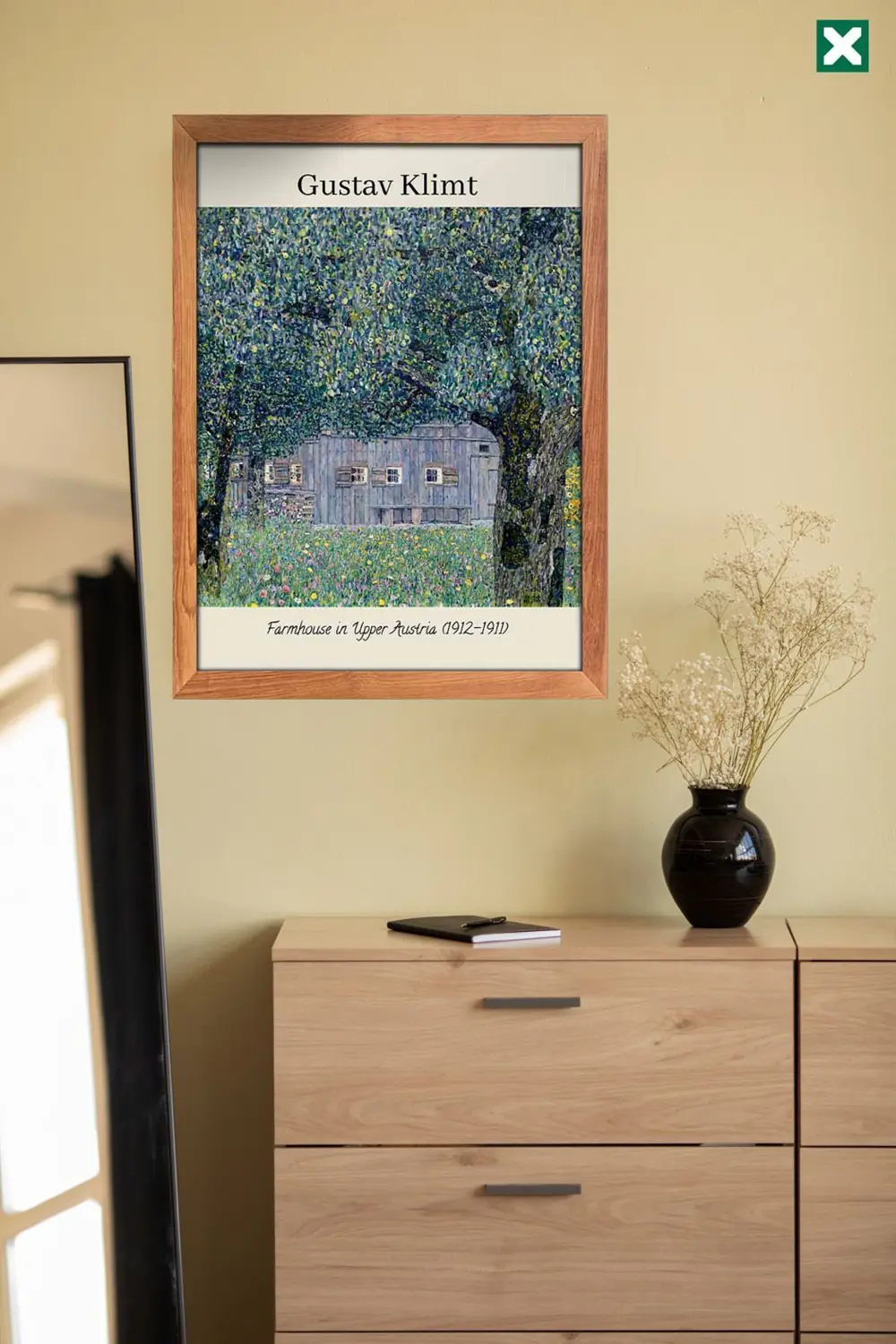 Gustav Klimt 3'lü Set, Çerçeve Görünümlü Modern Mdf Tablo ,