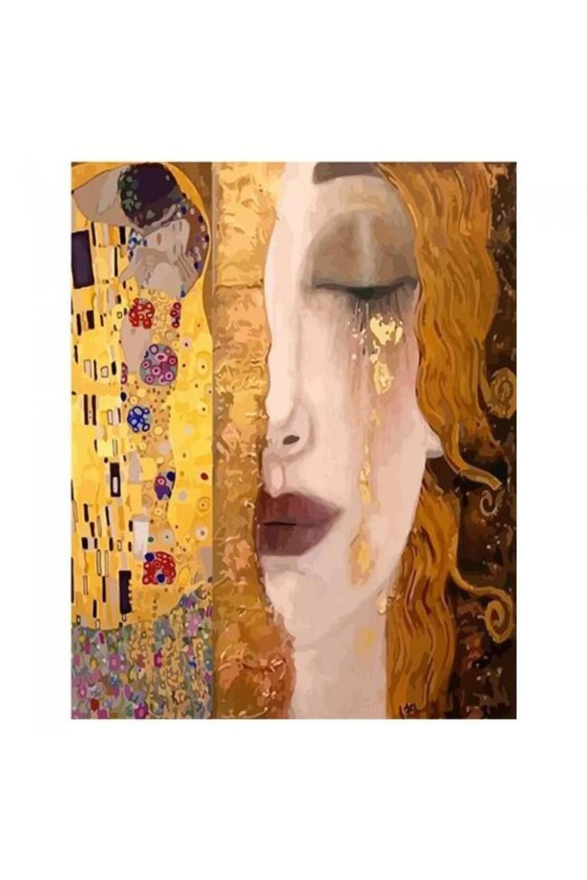 Gustav Klimt İki Eser KASNAKLI SAYILARLA BOYAMA SETİ