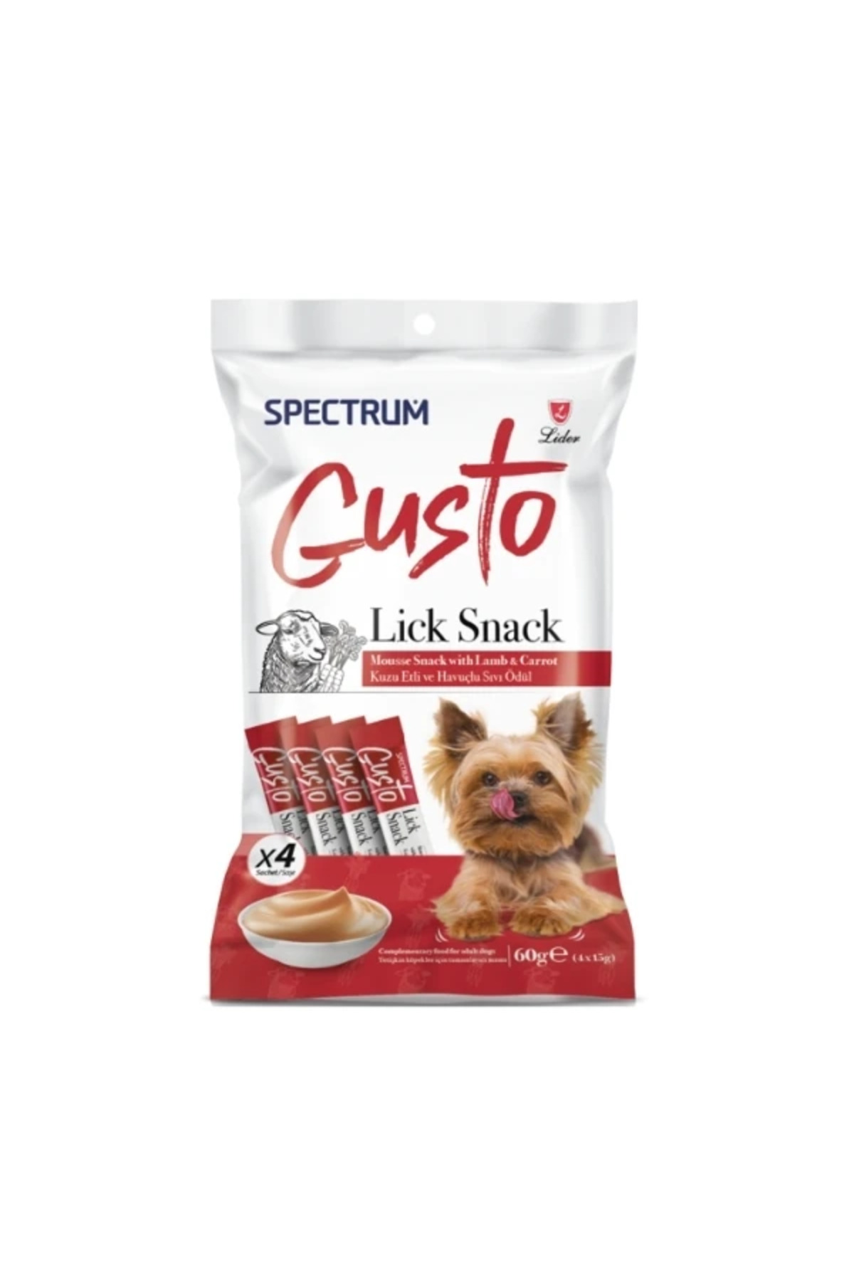 Gusto Kuzu Etli ve Havuçlu Sıvı Yetişkin Köpek Ödül Maması 1 Adet