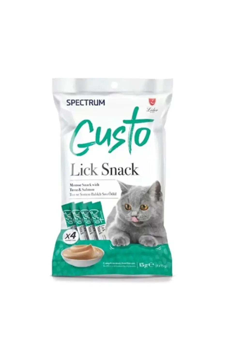 Spectrum Gusto Lick Snack Ton Ve Somon Balıklı Sıvı Kedi Ödül Maması 1 Ade