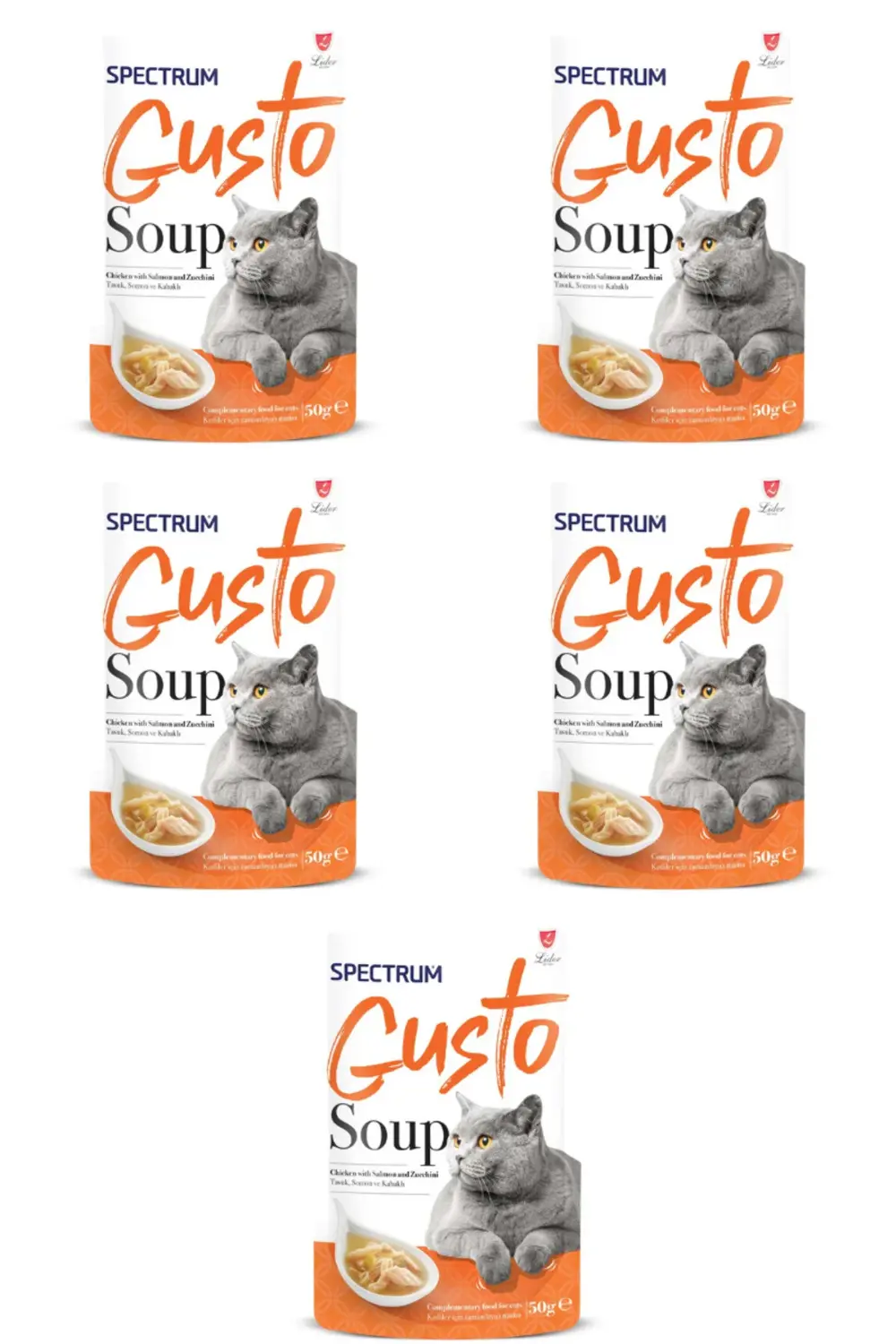 Gusto Tavuk Somon ve Kabaklı Kedi Çorbası 50gr - 5 Adet