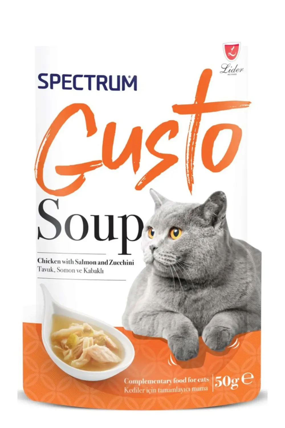 Gusto Tavuk Somon ve Kabaklı Kedi Çorbası 50gr - 5 Adet