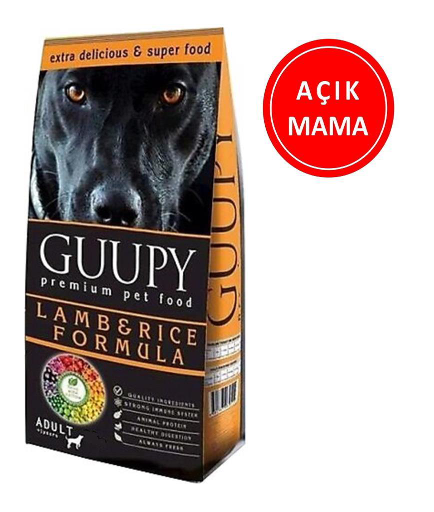 Guupy Dog Kuzulu Köpek Maması 1 Kg AÇIK Guupy Dog Kuzulu Köpek Maması 1 Kg AÇIK
