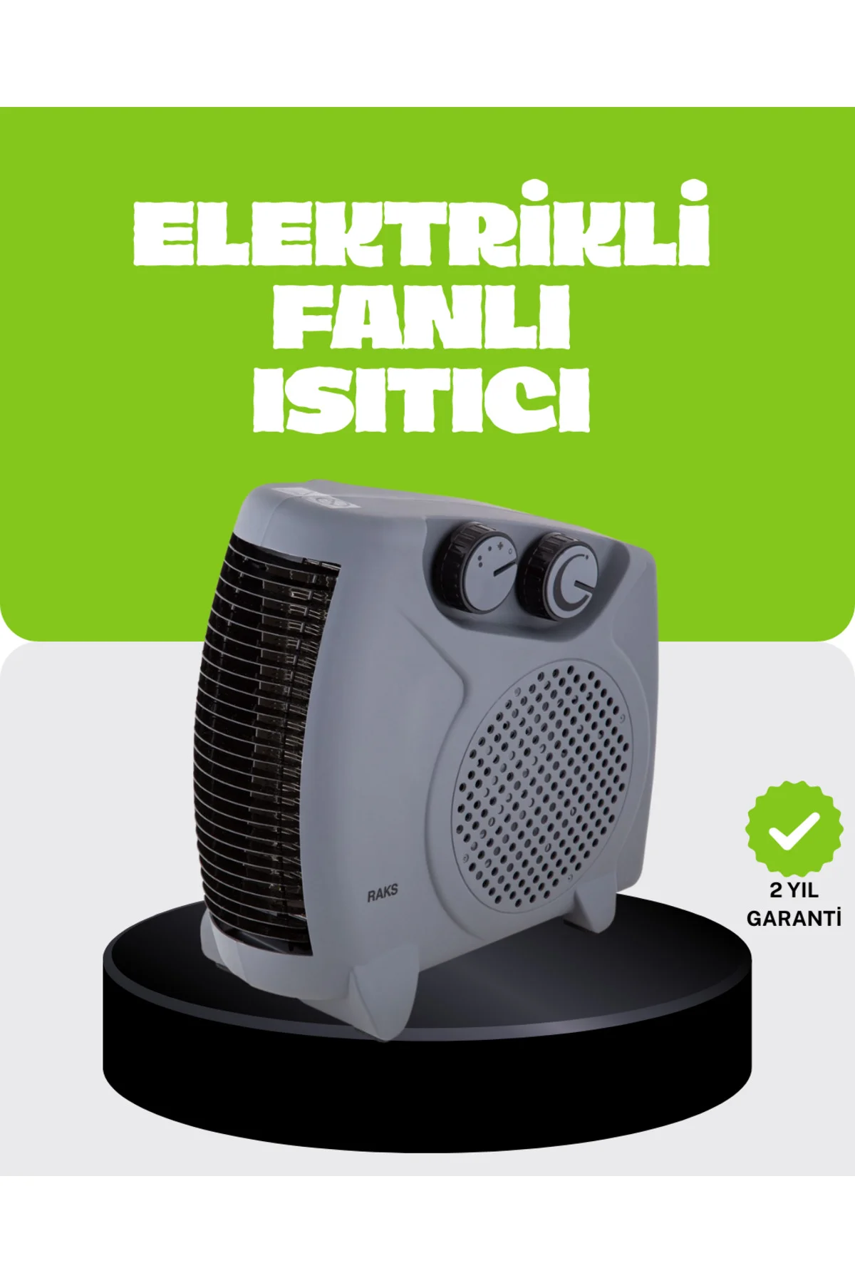 Güvenli Elektrikli Fanlı Isıtıcı Termostatlı Hızlı Isıtma