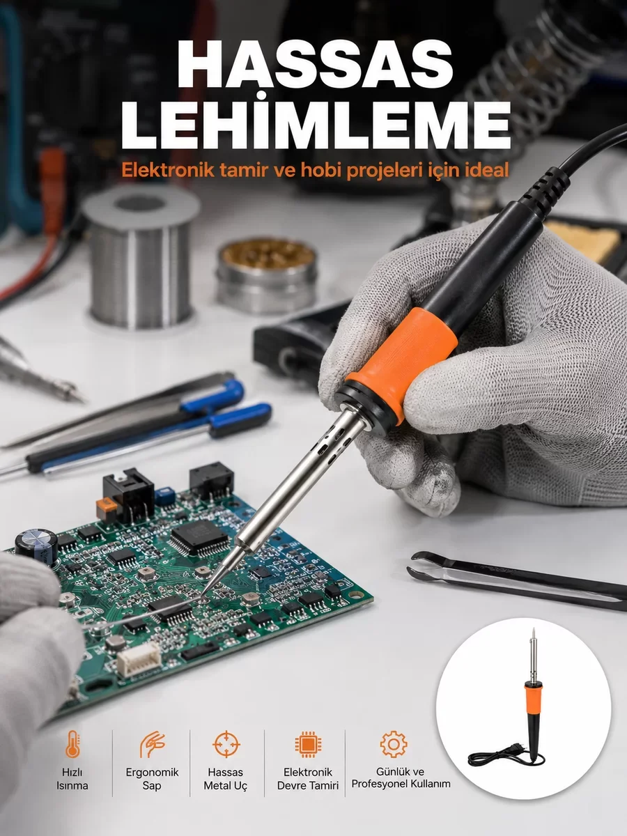 Güvenli Kullanım Sağlayan Isı Yalıtımlı Lehimleme Kalemi