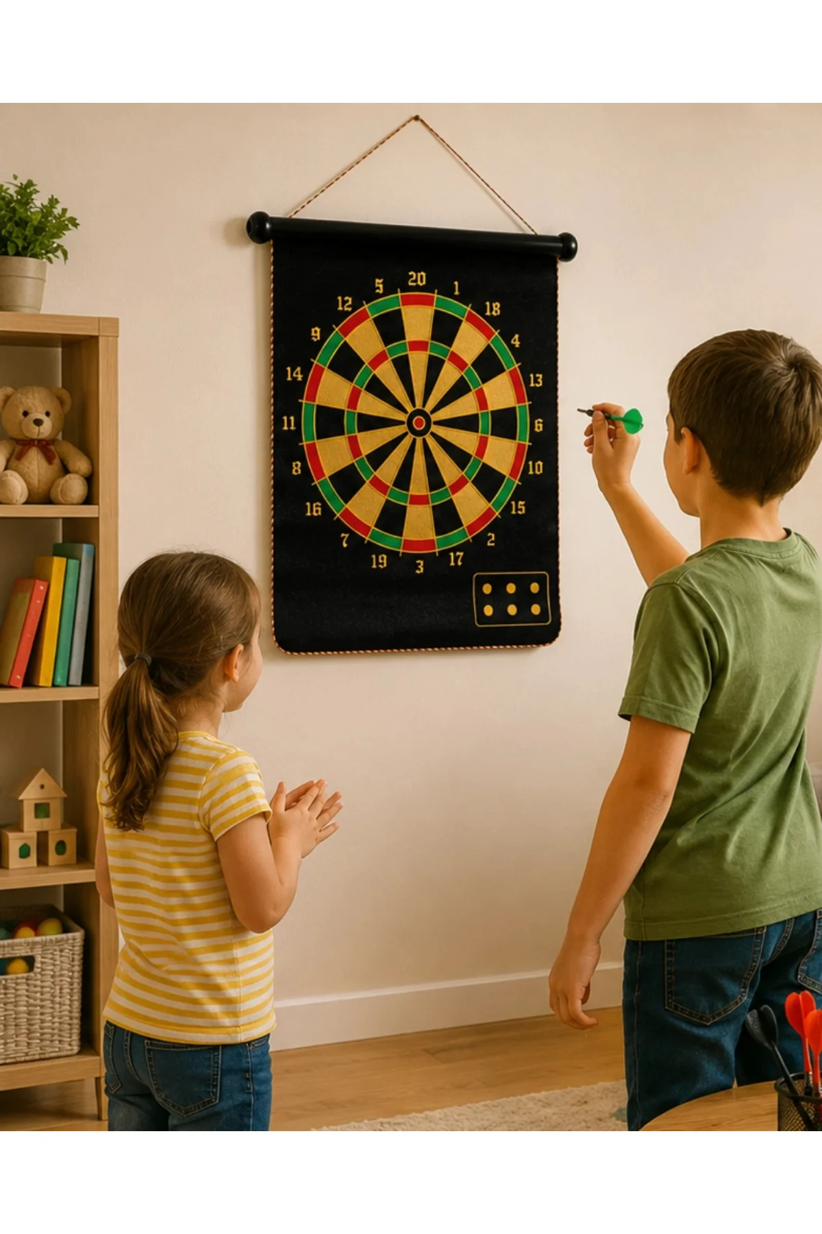 Güvenli Manyetik Dart Seti 6 Dart Oklu Eğlenceli Hedef Oyunu