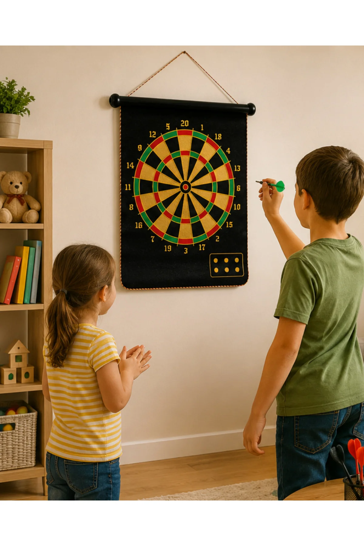 Güvenli Manyetik Dart Seti 6 Dart Oklu Eğlenceli Hedef Oyunu
