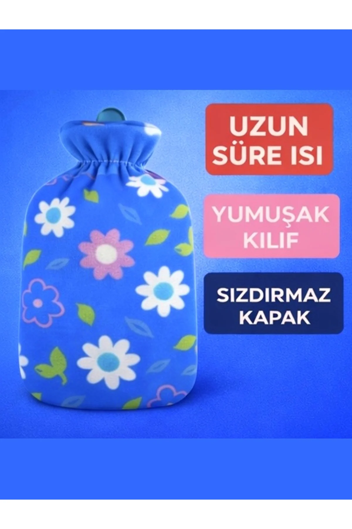 Güvenli Yıkanabilir Polar Kılıflı Sıcak Su Torbası 2Lt