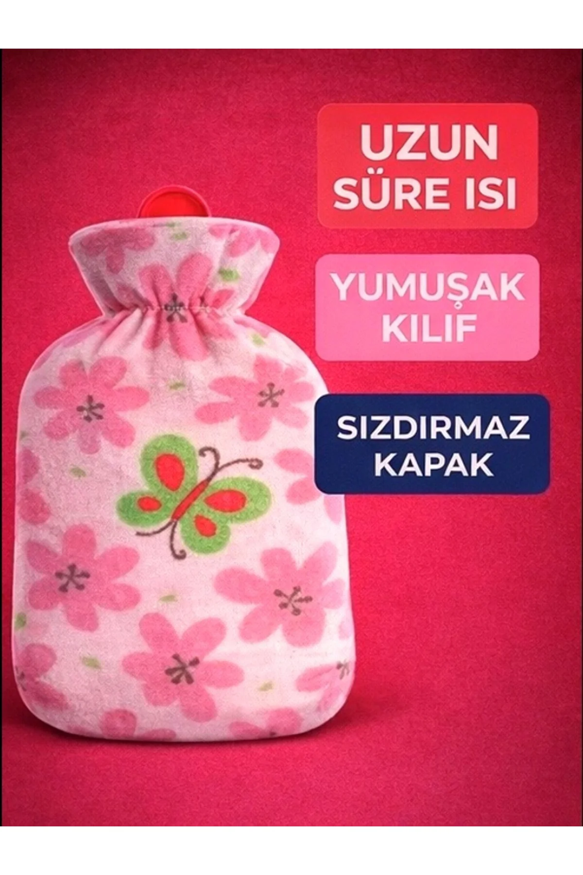 Güvenli Yıkanabilir Polar Kılıflı Sıcak Su Torbası 2Lt