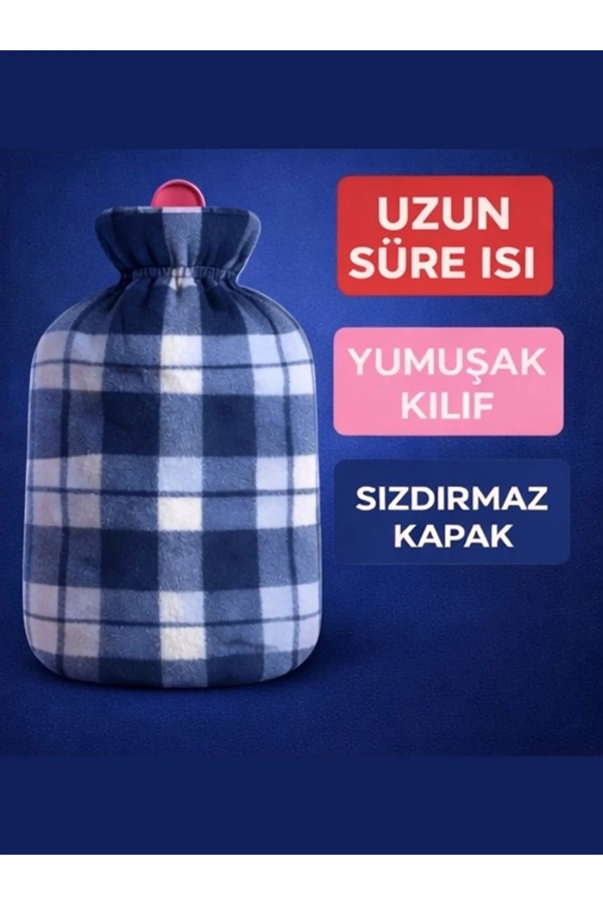 Güvenli Yıkanabilir Polar Kılıflı Sıcak Su Torbası 2Lt