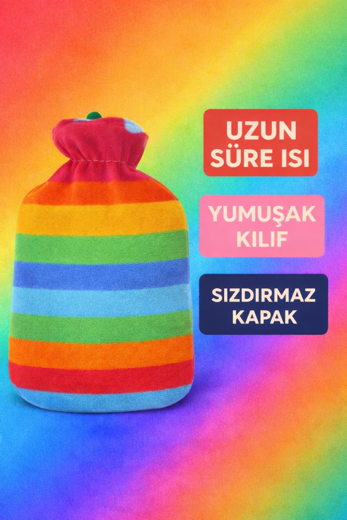 Güvenli Yıkanabilir Polar Kılıflı Sıcak Su Torbası 2Lt