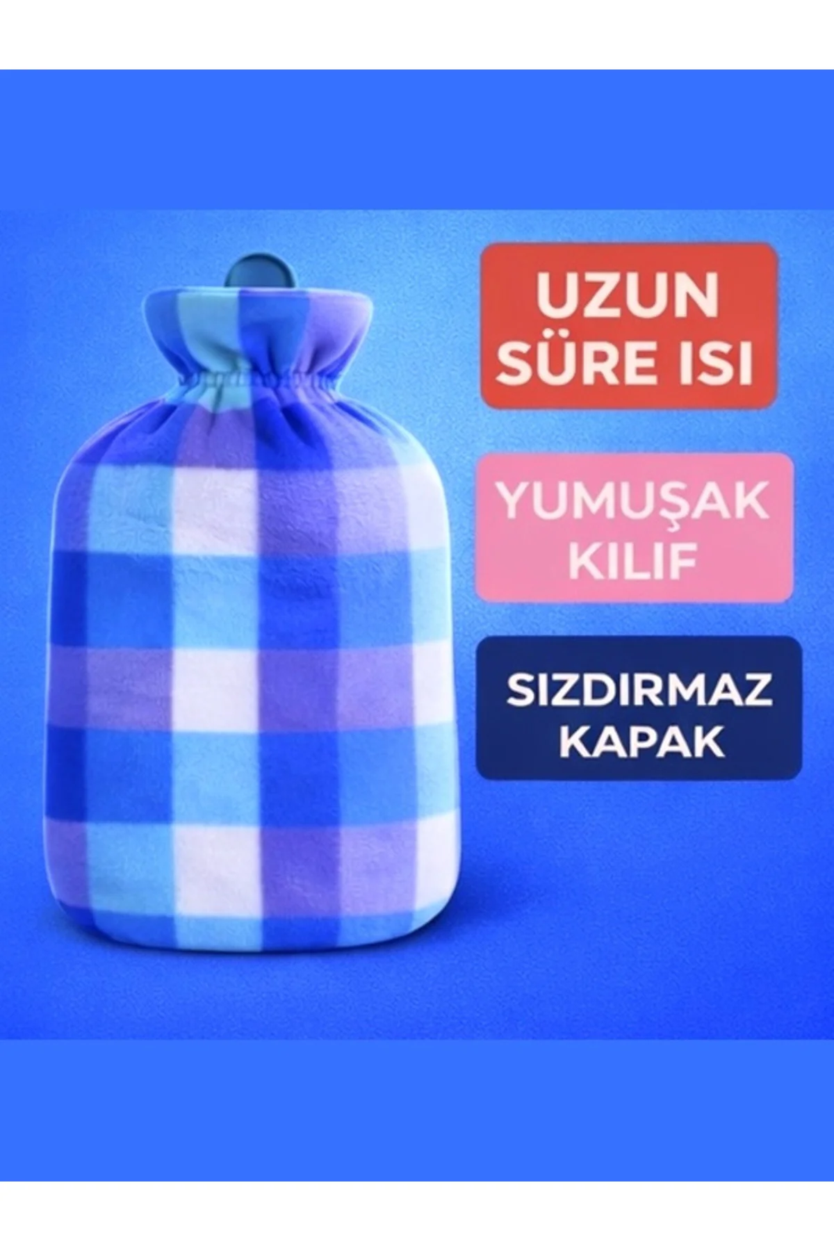 Güvenli Yıkanabilir Polar Kılıflı Sıcak Su Torbası 2Lt