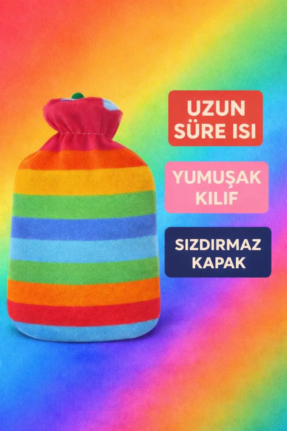 Güvenli Yıkanabilir Polar Kılıflı Sıcak Su Torbası 2Lt