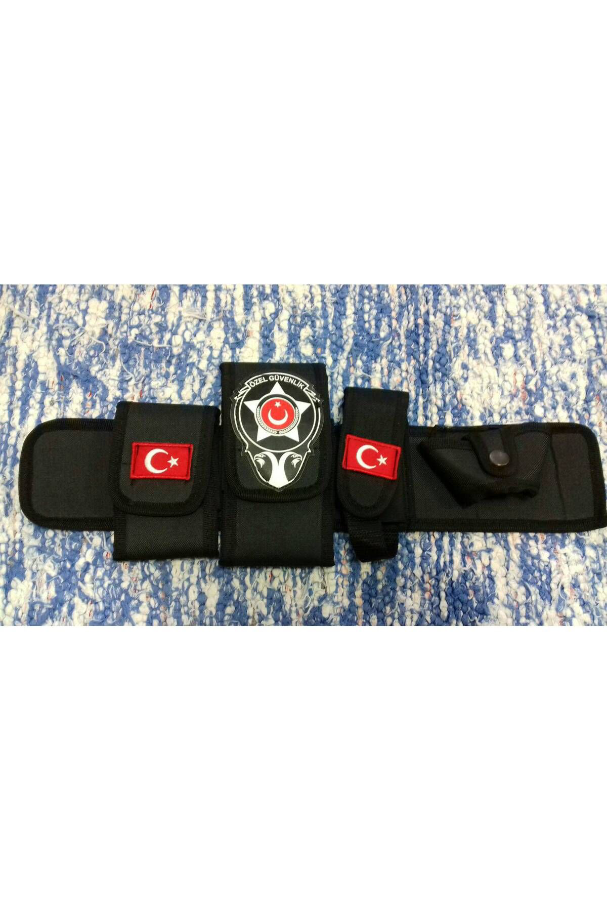 Aldatmaz Askeri Malzeme Güvenlik Bel Kilifi + Özel Güvenlik Rozetli Cüzdan Satinal-Sivile