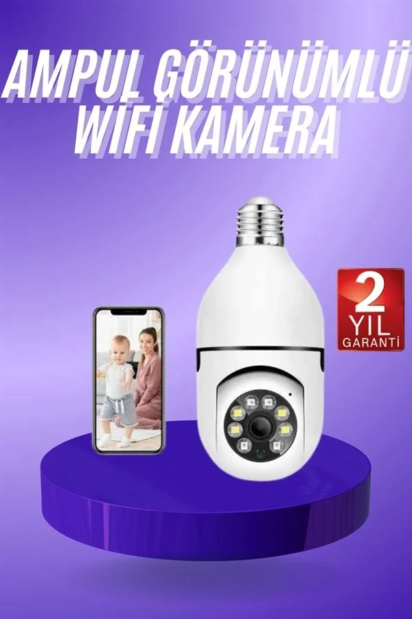 Güvenlik Kamerası Wi-Fi Özellikli 360 Derece Full Hd 1080p Ampül Kamera Fiyatı, Yorumları ve Özellikleri