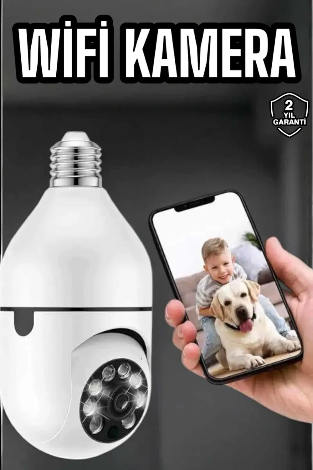 Güvenlik Kamerası Wifi Kamera Duylu Ev Kamerası Wifi Bağlantılı D