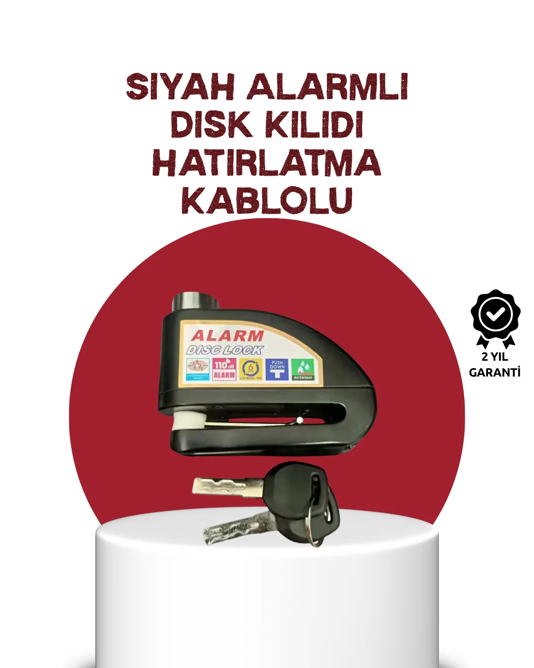Güvenlik Sensörlü Alarmlı Disk Kilidi Motosiklet ve Bisiklet İçin Fiyatı, Yorumları ve Özellikleri